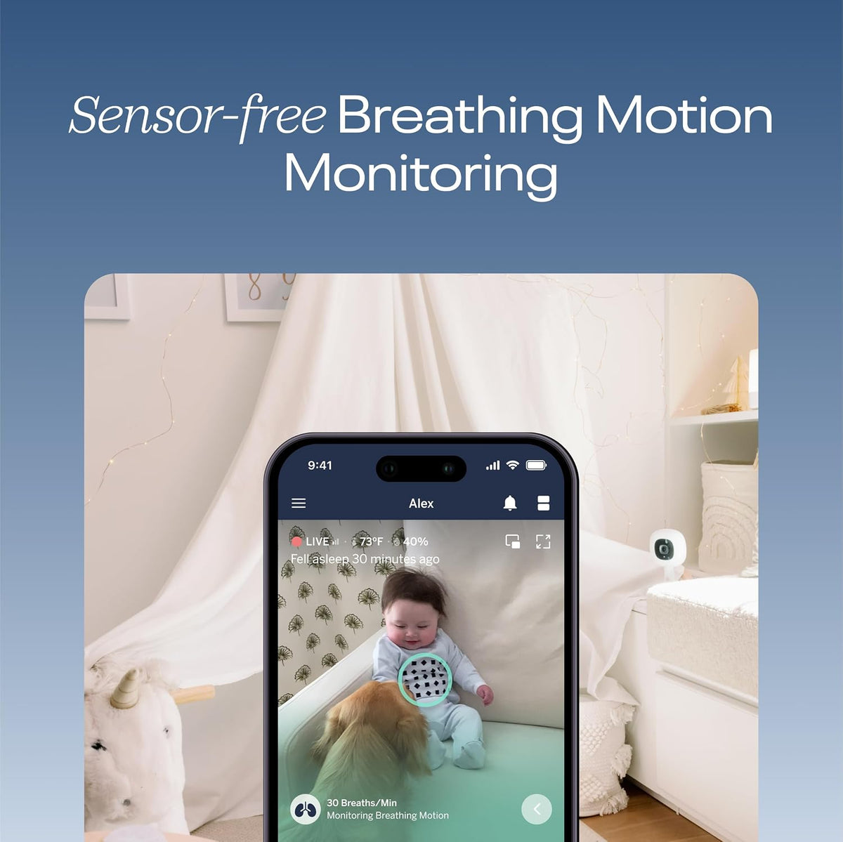 Nanit Smart Baby Monitor with Flex Stand for Travel & Multi-Room Use