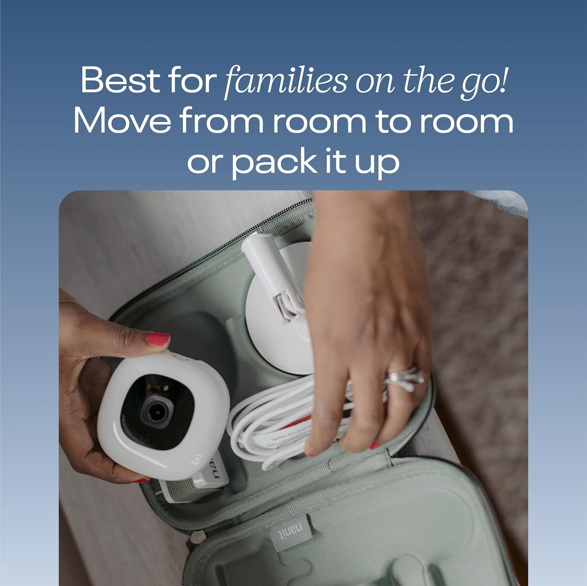 Nanit Smart Baby Monitor with Flex Stand for Travel & Multi-Room Use